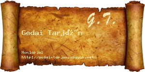 Gedai Tarján névjegykártya
